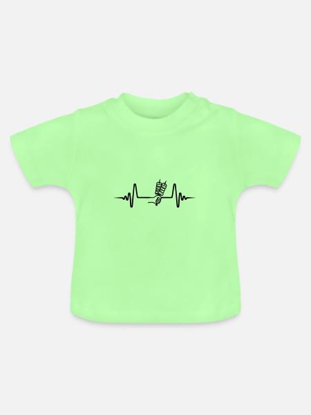 Spieß grill Puls - Baby Bio-T-Shirt mit Rundhals - Mintgrün