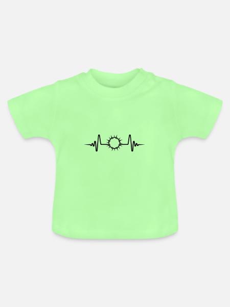 Dornenkrone Jesus Puls - Baby Bio-T-Shirt mit Rundhals - Mintgrün