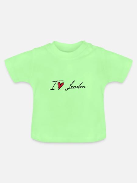 I Love London - Baby Bio-T-Shirt mit Rundhals - Mintgrün