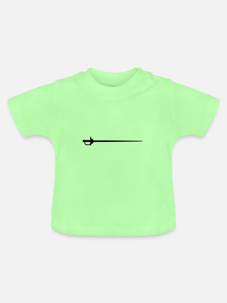 Fechten Schwert - Baby Bio-T-Shirt mit Rundhals - Mintgrün