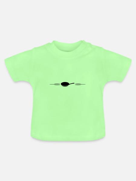 Pfanne linie - Baby Bio-T-Shirt mit Rundhals - Mintgrün