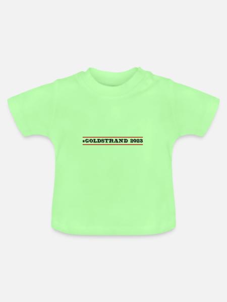 Goldstrand 2023 - Baby Bio-T-Shirt mit Rundhals - Mintgrün