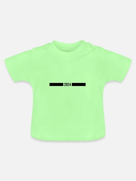 2024 Jahr - Baby Bio-T-Shirt mit Rundhals - Mintgrün