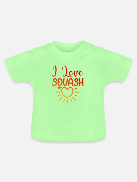 Ich liebe Squash - Baby Bio-T-Shirt mit Rundhals - Mintgrün