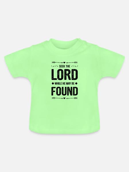 gott bibel spruch - Baby Bio-T-Shirt mit Rundhals - Mintgrün