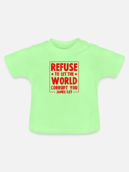 bibel verse - Baby Bio-T-Shirt mit Rundhals - Mintgrün