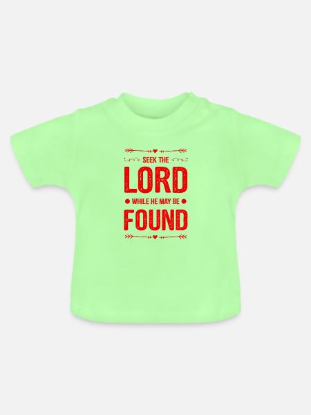 gott bibel spruch - Baby Bio-T-Shirt mit Rundhals - Mintgrün