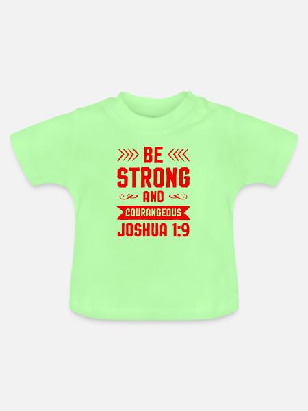 bibel verse - Baby Bio-T-Shirt mit Rundhals - Mintgrün