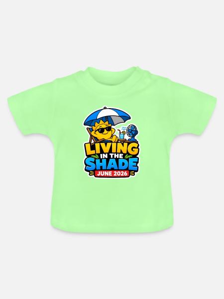 Hitzewelle 2026 | Im Schatten leben - Baby Bio-T-Shirt mit Rundhals - Mintgrün