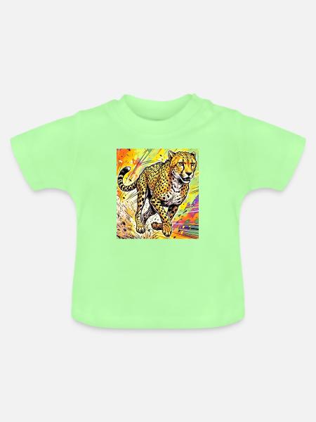 Gepard - Baby Bio-T-Shirt mit Rundhals - Mintgrün