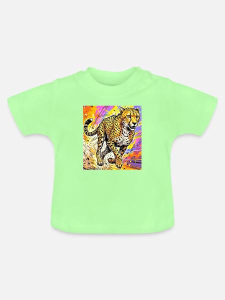 Gepard - Baby Bio-T-Shirt mit Rundhals - Mintgrün