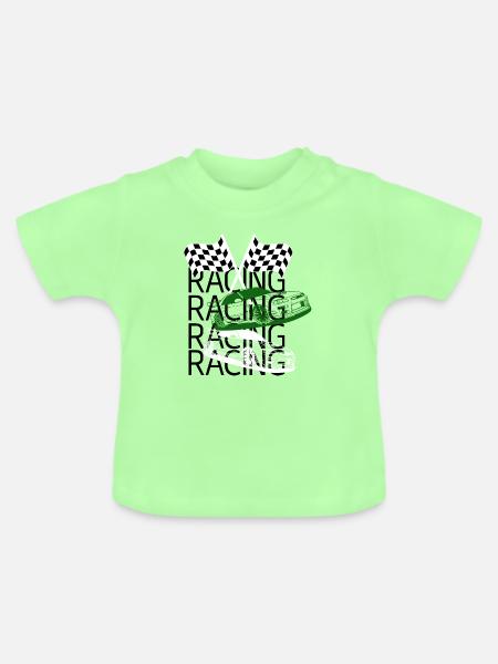 Racing - Baby Bio-T-Shirt mit Rundhals - Mintgrün