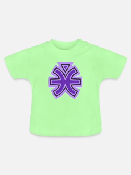 Fische- und Wasserstammessymbol - Baby Bio-T-Shirt mit Rundhals - Mintgrün