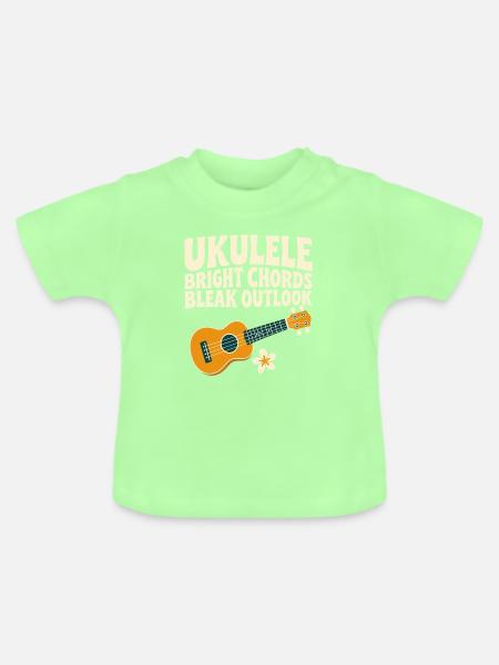 Lustiger Ukulele-spieler Dunkler Humor - Baby Bio-T-Shirt mit Rundhals - Mintgrün
