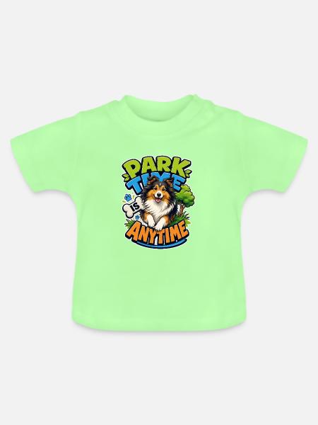Shetland Shepherd - Baby Bio-T-Shirt mit Rundhals - Mintgrün