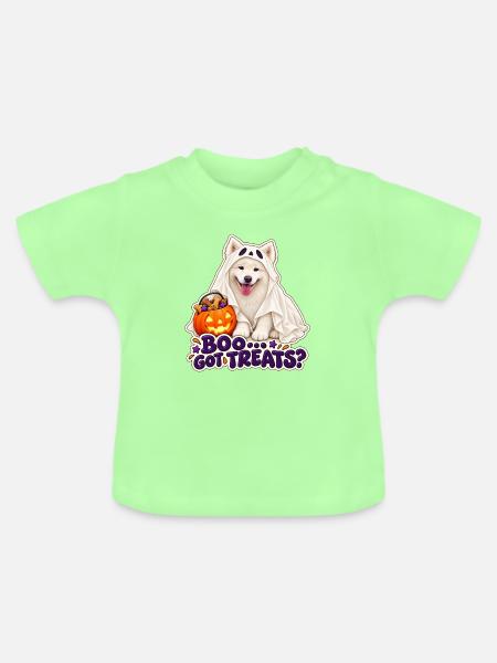 Geisterwelpe Boo Leckerlis - Baby Bio-T-Shirt mit Rundhals - Mintgrün