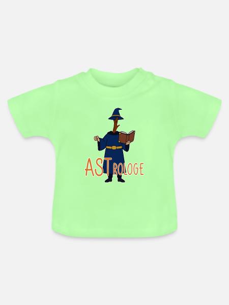 Astrologe Wortwitz - Baby Bio-T-Shirt mit Rundhals - Mintgrün