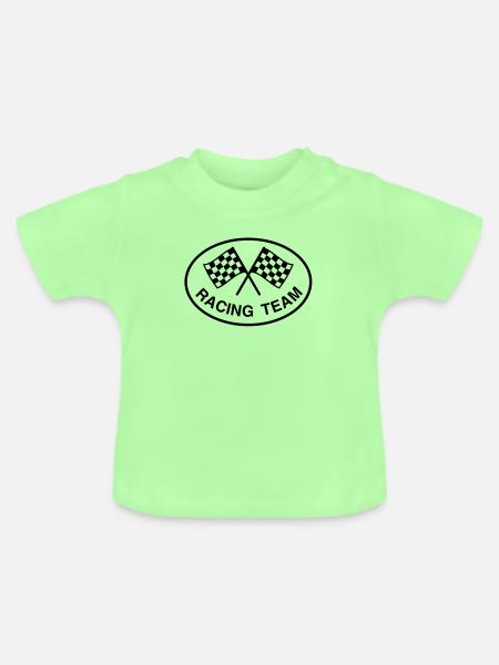Racing Team, einfarbig - Baby Bio-T-Shirt mit Rundhals - Mintgrün