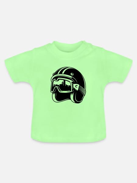race helmet - Baby Bio-T-Shirt mit Rundhals - Mintgrün