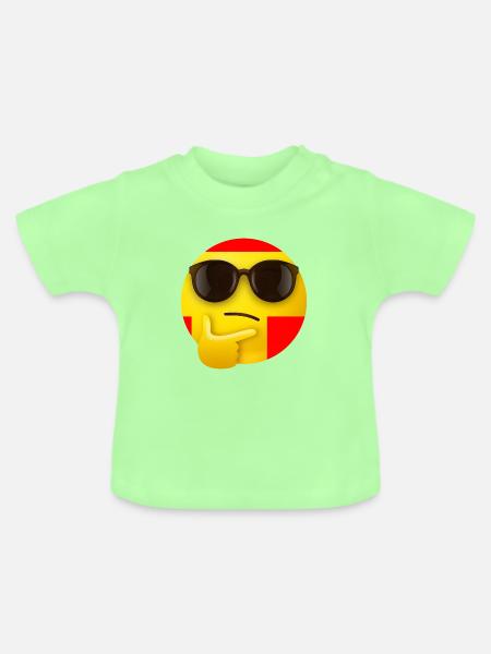 Smily Smily Smily - Baby Bio-T-Shirt mit Rundhals - Mintgrün