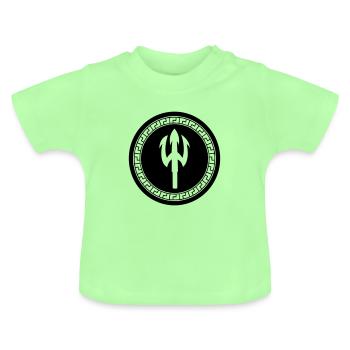 trident 001 - T-shirt bio col rond Bébé - vert menthe - Devant