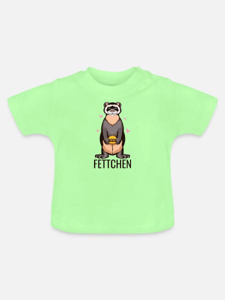 Frettchen ferret - Baby Bio-T-Shirt mit Rundhals - Mintgrün