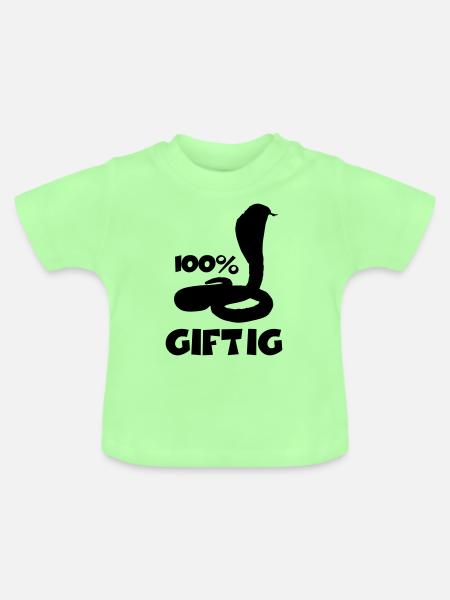 schlange giftig spruch - Baby Bio-T-Shirt mit Rundhals - Mintgrün