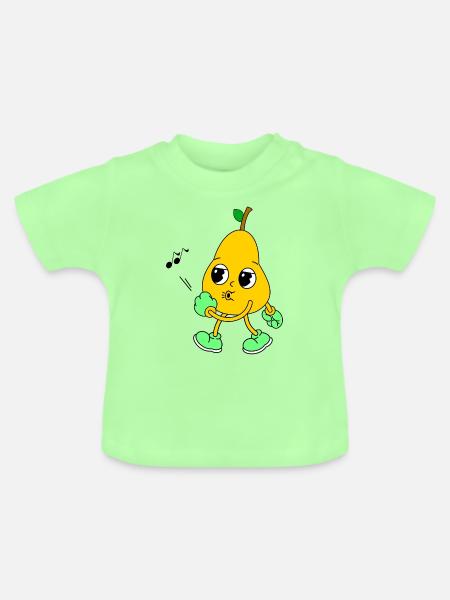 Pfeifende Birne - Baby Bio-T-Shirt mit Rundhals - Mintgrün