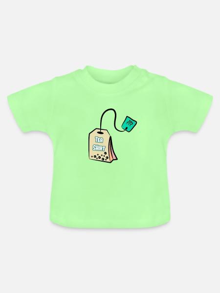 Tea Shirt - Tshirt - Baby Bio-T-Shirt mit Rundhals - Mintgrün