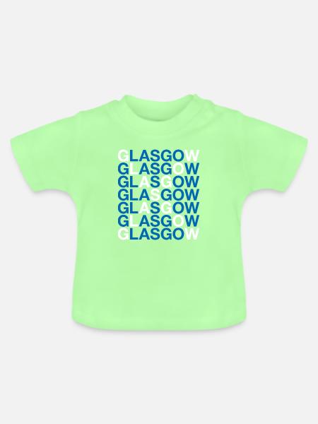 GLASGOW Scotland Flag - Baby Bio-T-Shirt mit Rundhals - Mintgrün