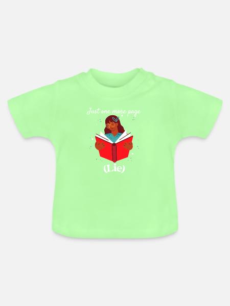 Verloren in einem Buch - Baby Bio-T-Shirt mit Rundhals - Mintgrün