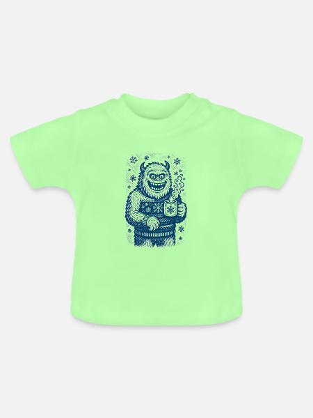 Frostpunk Yeti - Baby Bio-T-Shirt mit Rundhals - Mintgrün