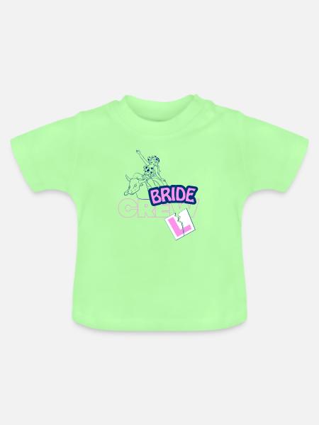 Bride Crew Rodeo Tee - Baby Bio-T-Shirt mit Rundhals - Mintgrün