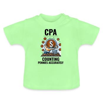 CPA: Die Kunst der Pfennigpräzision beherrschen Lustig - Baby Bio-T-Shirt mit Rundhals - Mintgrün - Vorne