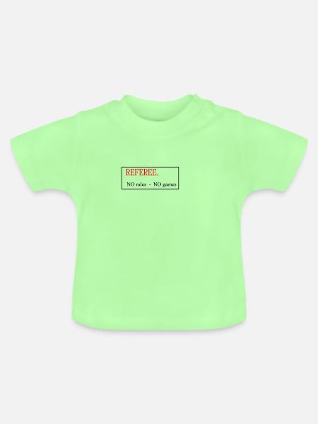Schiedsrichter - Baby Bio-T-Shirt mit Rundhals - Mintgrün