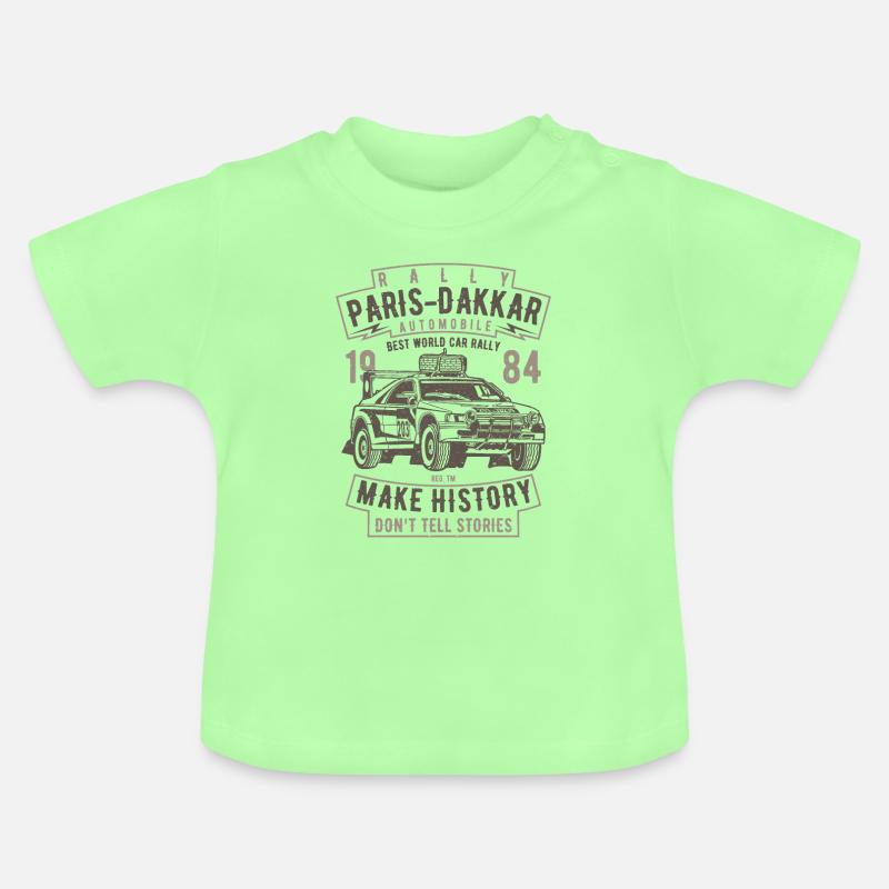Rallye Paris Dakar Automobile - T-shirt bio col rond Bébé - vert menthe