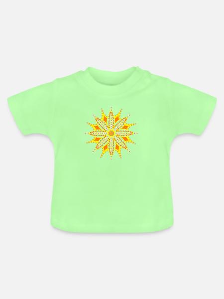 Stern - Baby Bio-T-Shirt mit Rundhals - Mintgrün