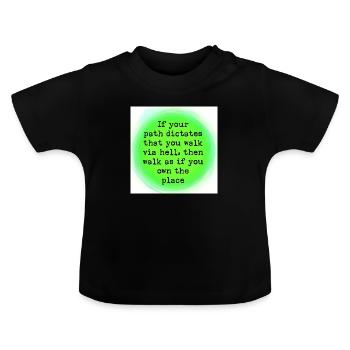 Own Hell - Baby Organic T-Shirt with Round Neck - black - Front