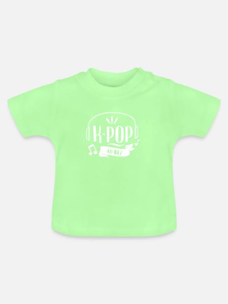 K-Pop Musik - Baby Bio-T-Shirt mit Rundhals - Mintgrün