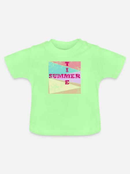 Sommerzeit - Baby Bio-T-Shirt mit Rundhals - Mintgrün