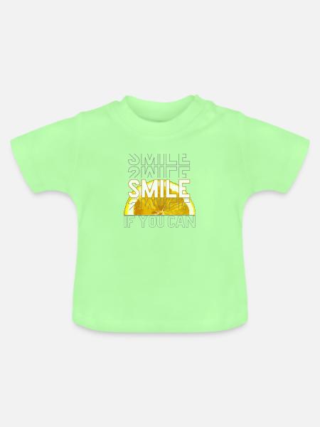 SMILE IF YOU CAN - Baby Bio-T-Shirt mit Rundhals - Mintgrün