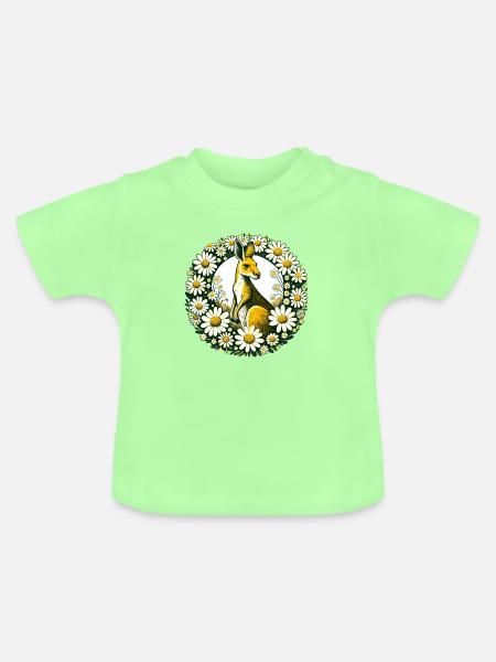 Australisches Känguru - Baby Bio-T-Shirt mit Rundhals - Mintgrün