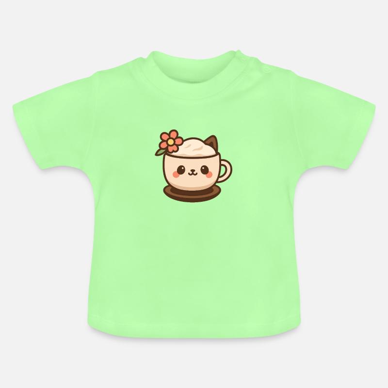 Animaux cappuccino - T-shirt bio col rond Bébé - vert menthe