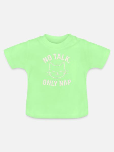 Nap – Katze - Baby Bio-T-Shirt mit Rundhals - Mintgrün