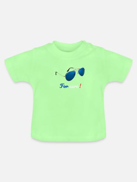 Sicher - Baby Bio-T-Shirt mit Rundhals - Mintgrün