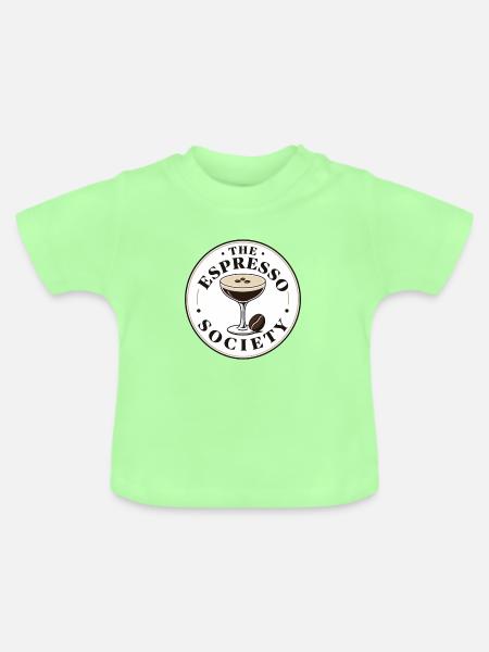 The Espresso Society Retro Kaffee - Baby Bio-T-Shirt mit Rundhals - Mintgrün