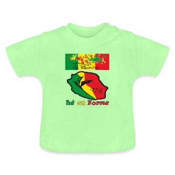 974 the in form 02 rasta - Baby Organic T-Shirt with Round Neck - mint green - Front