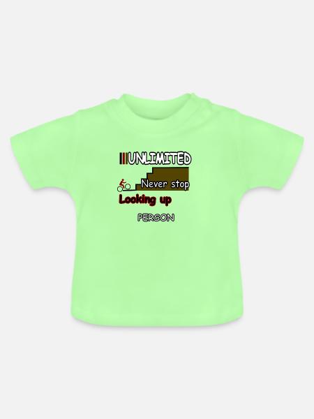 Never stop Looking up - Baby Bio-T-Shirt mit Rundhals - Mintgrün