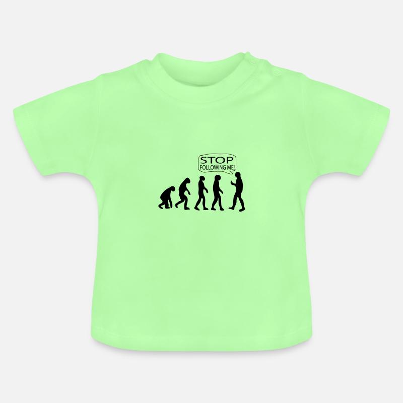Arrête de suivre l'évolution - T-shirt bio col rond Bébé - vert menthe
