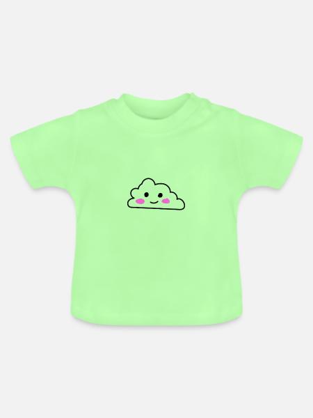 Süße Wolke | Wolken - Baby Bio-T-Shirt mit Rundhals - Mintgrün